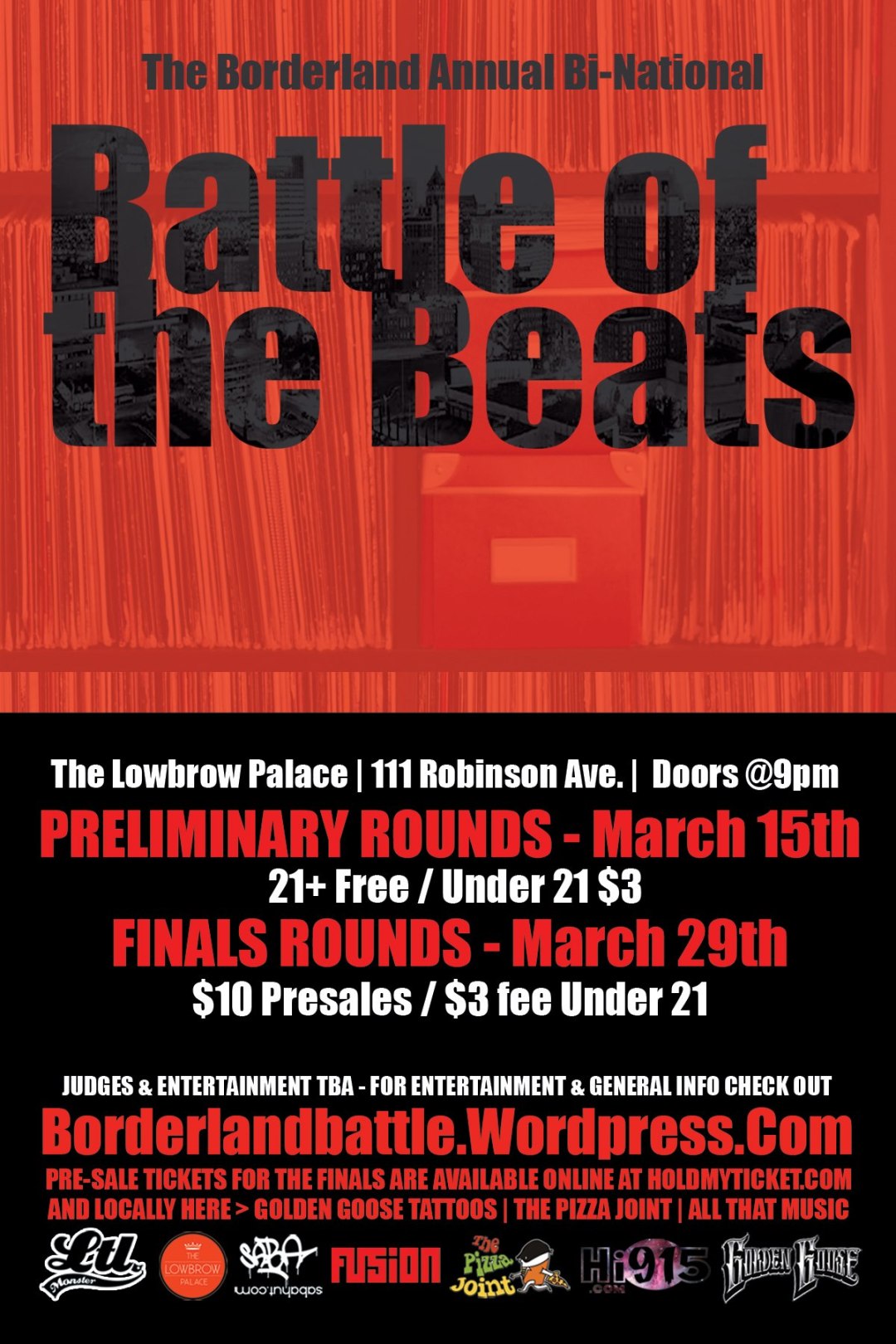 Thats right! Producers from all over the southwest will be rockin the border this weekend! I'll be smashing old and new shirts for your recycling needs... Bigthanks to everyone just tryin to stay afloat in this beautiful desertland divided by a white picket fence... Keep up the good work! Blessings
RSVP...
https://www.facebook.com/events/415939615166702